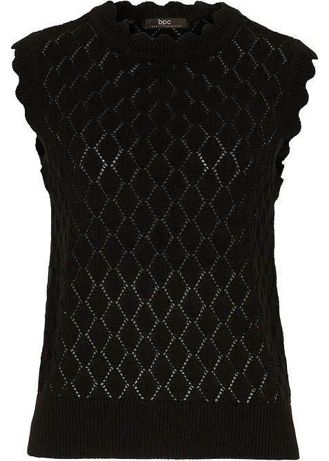 Ajour-Pullunder aus Baumwoll-Mix, bonprix