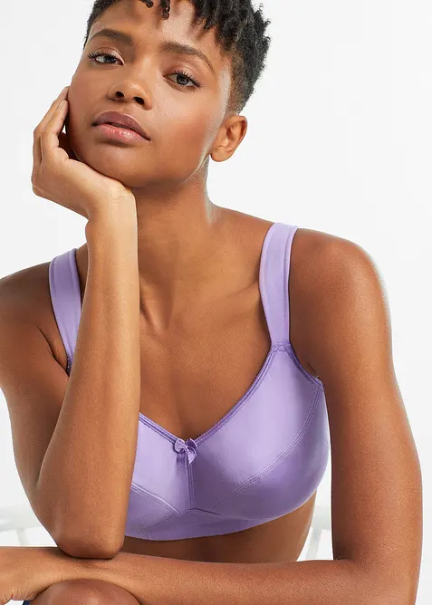 BH ohne B&uuml;gel mit Baumwolle (3er Pack), bonprix