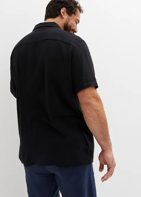 Kurzarmhemd aus luftigem Musselin, bonprix