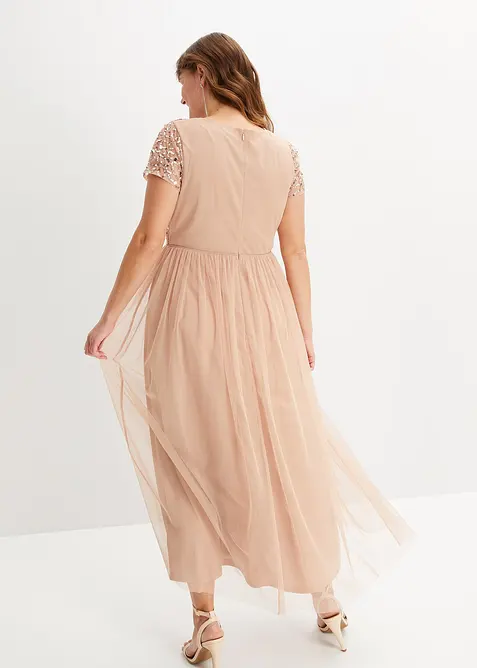 Maxikleid mit Paillettenstickerei, bonprix