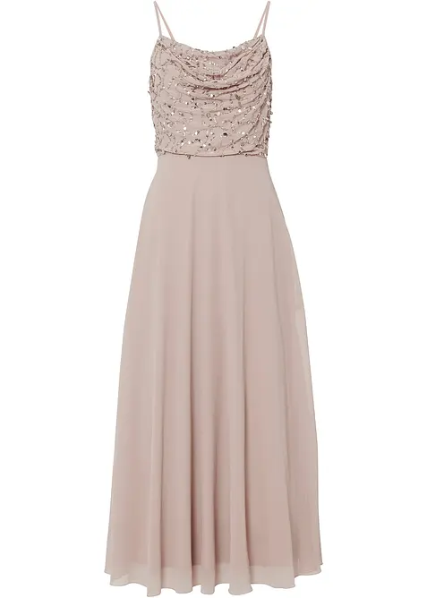 Trägerkleid mit Paillettenstickerei, bonprix