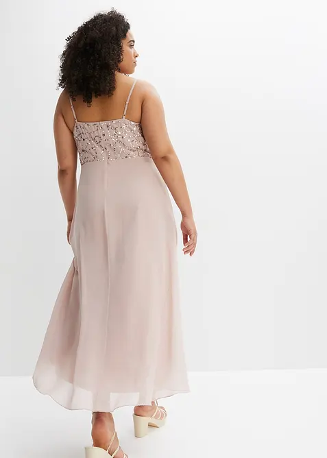 Trägerkleid mit Paillettenstickerei, bonprix