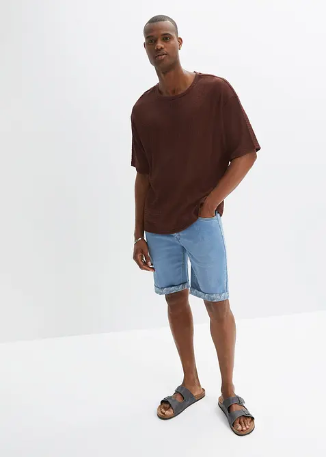 Stretch-Jeans-Bermuda, Regular Fit, bonprix