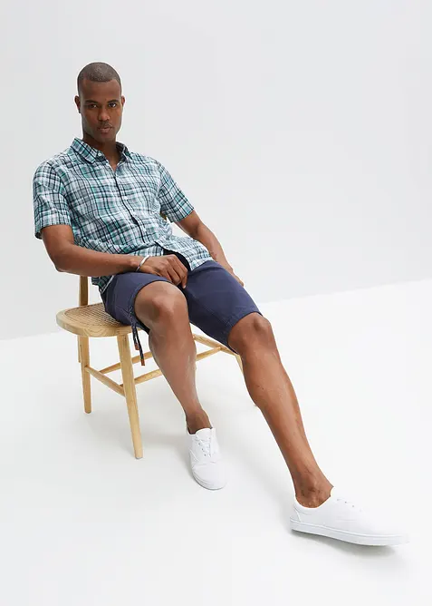 Seersucker-Kurzarmhemd aus reiner Baumwolle, bonprix