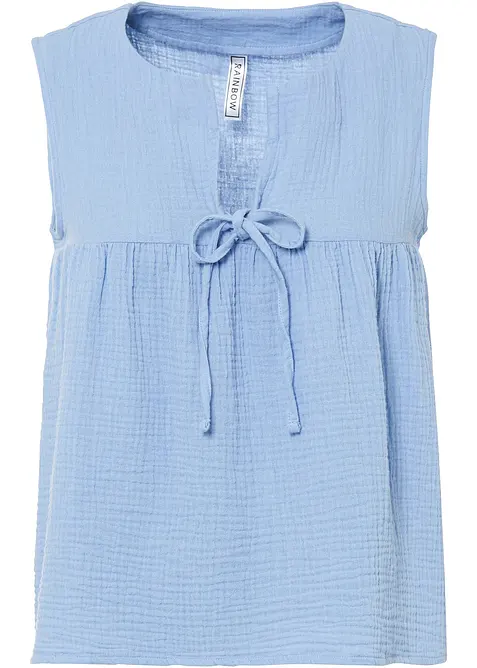 Blouse sans manches en gaze de coton, bonprix