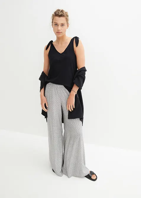 Top en coton avec détails nœuds, bonprix