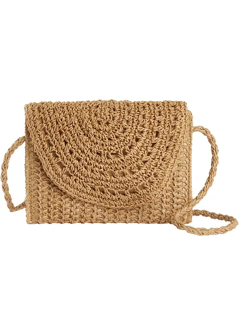 Sac &agrave; bandouli&egrave;re en paille, bonprix