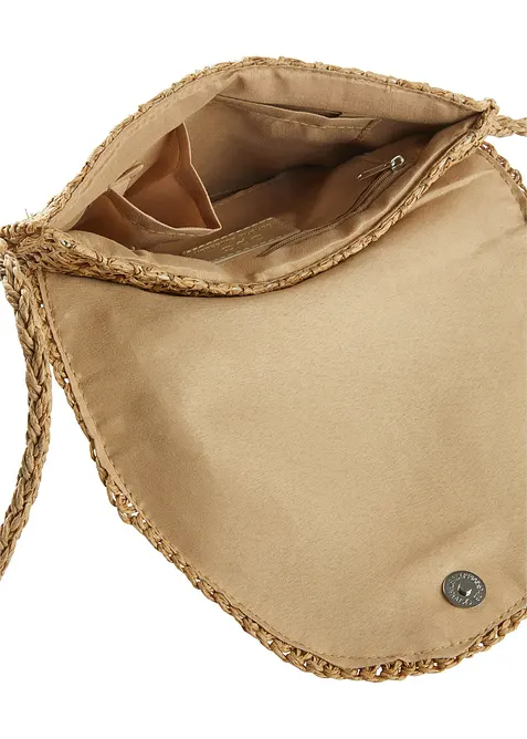 Sac &agrave; bandouli&egrave;re en paille, bonprix