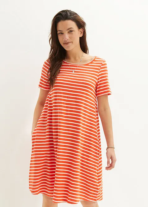 Baumwoll-Shirtkleid aus Flammgarn, bonprix
