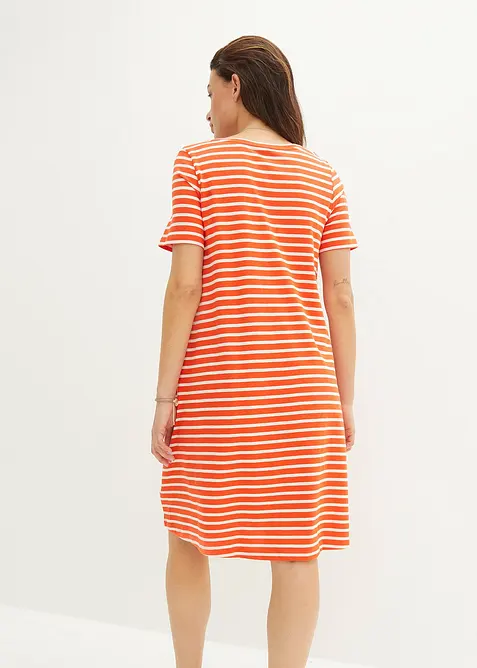 Baumwoll-Shirtkleid aus Flammgarn, bonprix