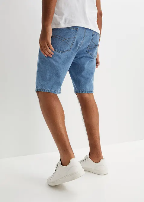 Bermuda classique en jean avec taille &eacute;lastiqu&eacute;e, bonprix