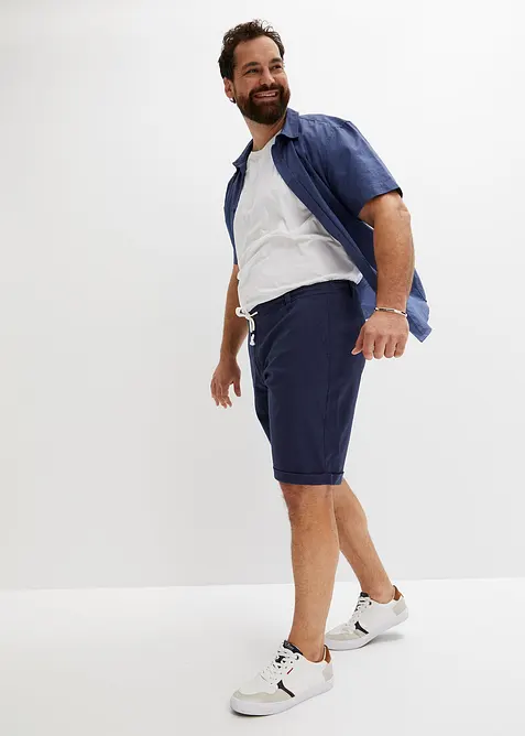 Regular Fit Bermuda aus luftigem Leinen-Mix, bonprix