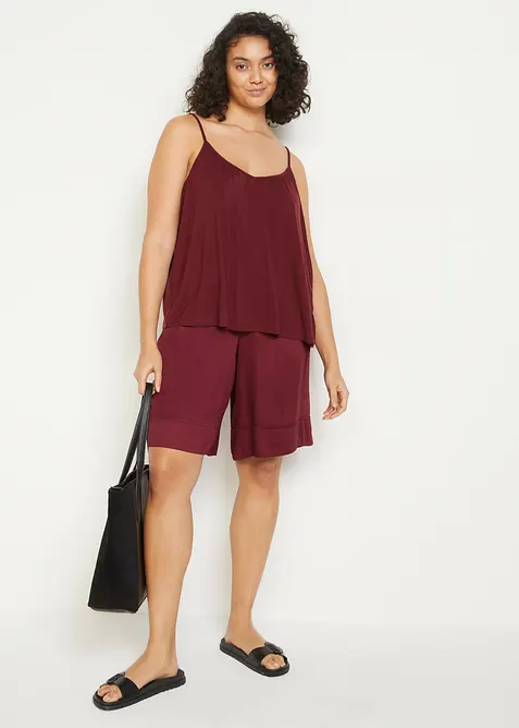 Top &agrave; fines bretelles en viscose fluide, bonprix