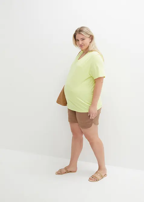 Umstandsshorts aus reinem Baumwoll-Musselin, bonprix