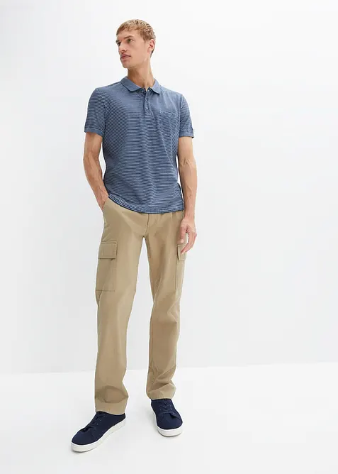 Poloshirt in gewaschener Optik, Kurzarm, bonprix