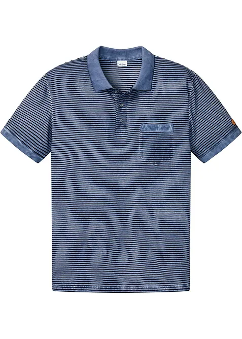 Poloshirt in gewaschener Optik, Kurzarm, bonprix