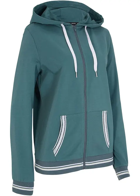Kapuzen-Sweatjacke aus reiner Bio-Baumwolle, bonprix