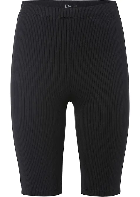 High-Waist-Radler aus Rippjersey, bonprix