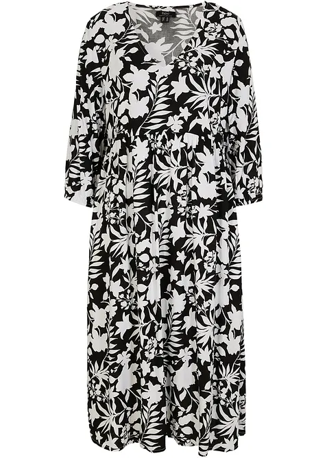 Midikleid aus flie&szlig;ender Viskose, bonprix