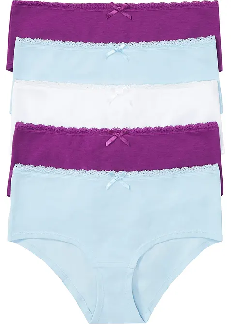 Lot de 5 shorties coton, bonprix