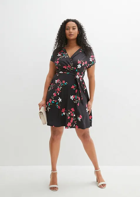 Jerseykleid in Wickeloptik, bonprix