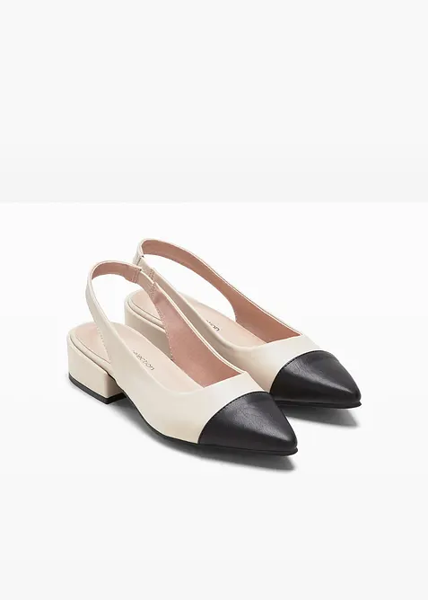 Slingpumps mit flachem Absatz, bonprix