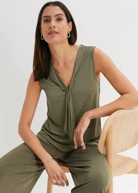 Top à col lavallière, bonprix