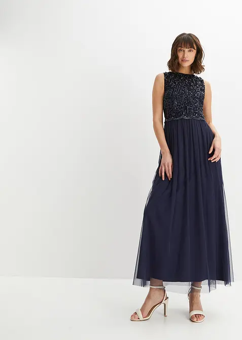 Maxikleid mit Paillettenstickerei, bonprix