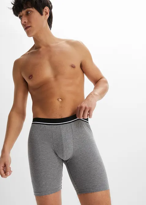 Lange Boxershorts eng mit Baumwolle (3er Pack), bonprix