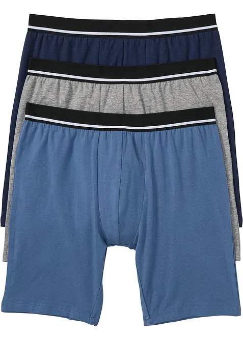 Lange Boxershorts eng mit Baumwolle (3er Pack), bonprix