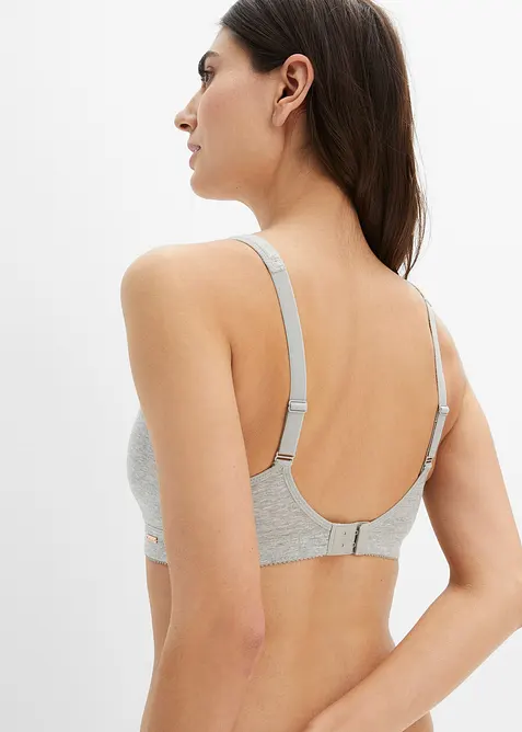 T-Shirt BH ohne B&uuml;gel mit Baumwolle (2er Pack), bonprix