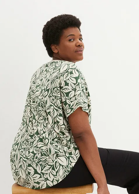 Oversize-Shirt aus Bio-Baumwolle mit Bindeband, bonprix