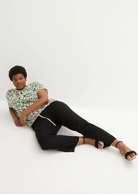 Oversize-Shirt aus Bio-Baumwolle mit Bindeband, bonprix