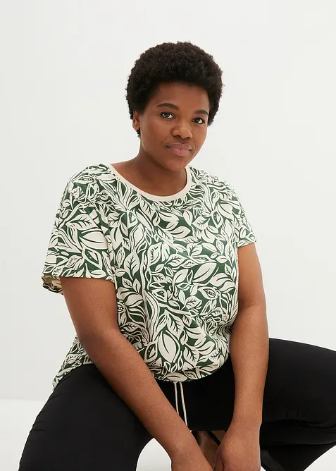 Oversize-Shirt aus Bio-Baumwolle mit Bindeband, bonprix