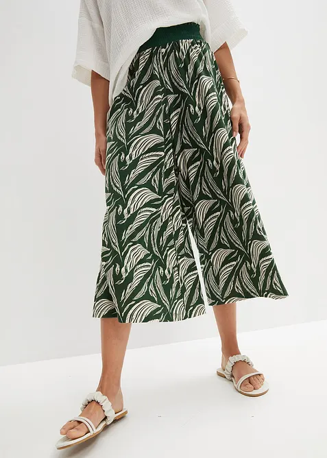 Pantalon large en jersey coton et viscose, bonprix