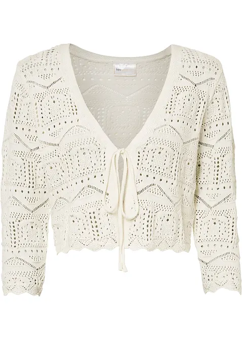 Bol&eacute;ro ajour&eacute;, manches 3/4, bonprix