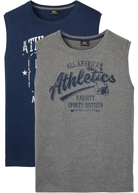 Muskelshirt (2er Pack) aus reiner Baumwolle, bonprix