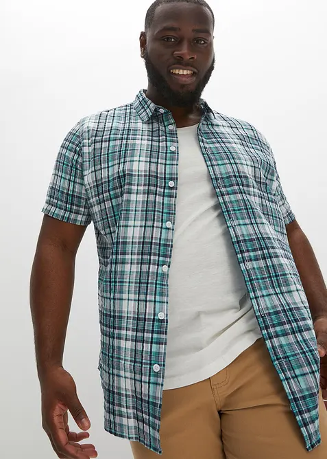 Chemise manches courtes en seersucker 100% coton, bonprix