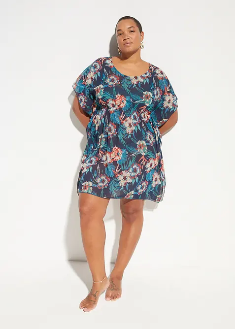 Longue tunique de plage en mousseline légère, bonprix