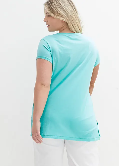 T-shirt long 100% coton, bonprix