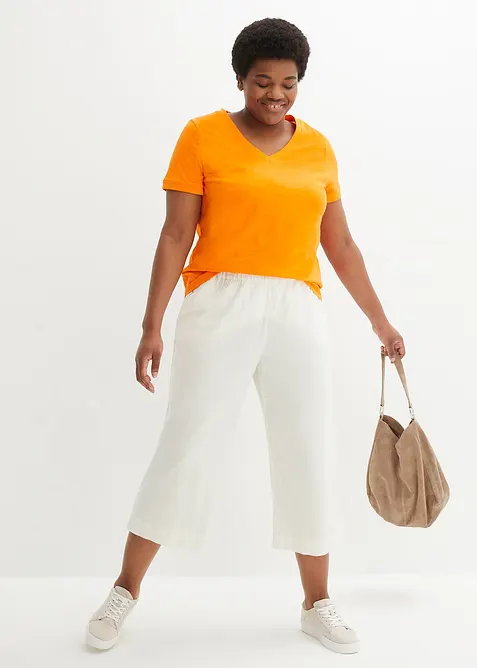 Jupe-culotte en lin, longueur mollet, bonprix