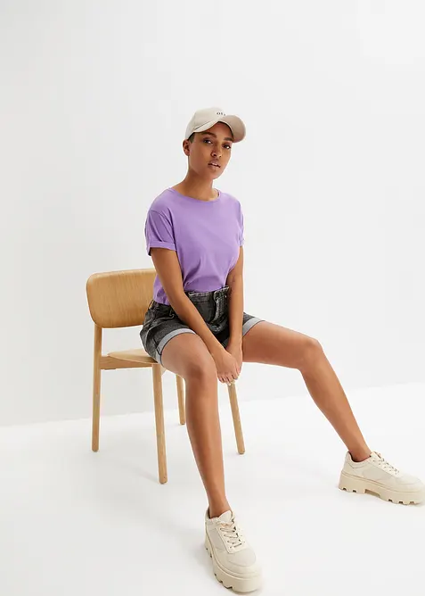 Short en jean paper bag, bonprix