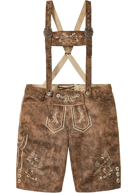 Regular Fit Trachten-Hose aus Lederimitat, bonprix