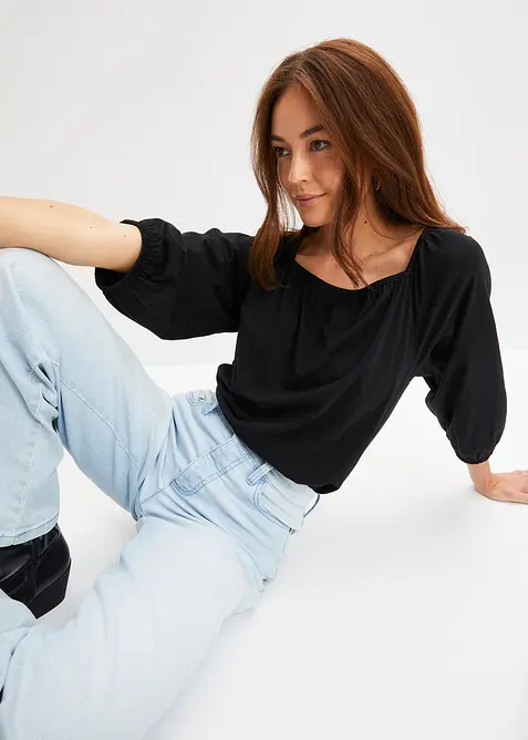 Shirtbluse aus reiner Bio-Baumwolle, bonprix