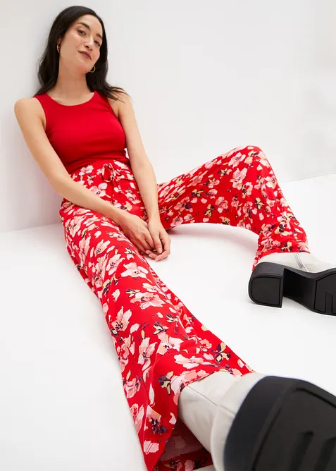 Lot de 2 tops côtelés 100% coton, bonprix