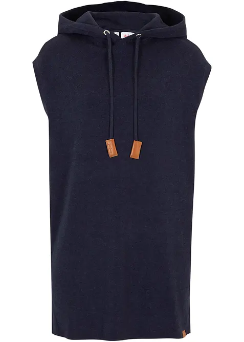 Pull sans manches à capuche, oversize, bonprix