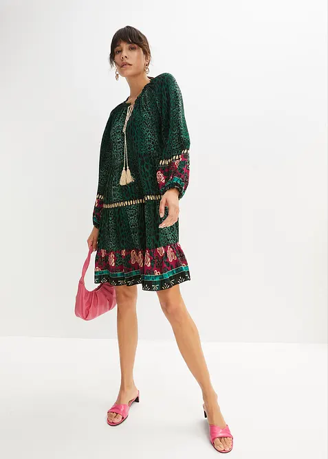 Tunika-Kleid aus fließender Viskose, bonprix