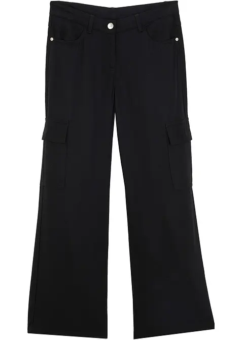 Pantalon cargo large en viscose fluide, bonprix