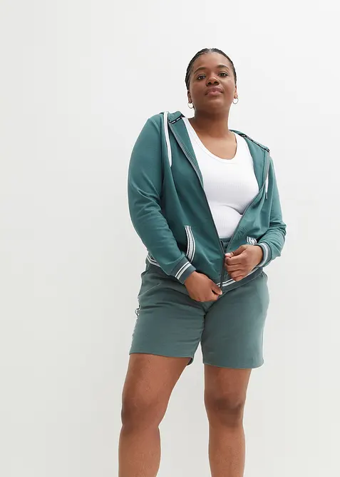 Sweat zippé à capuche 100% coton, bonprix