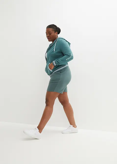 Sweat zippé à capuche 100% coton, bonprix